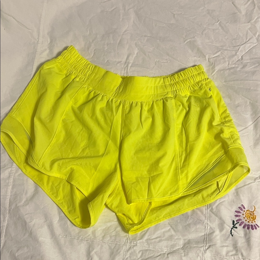 Lululemon Athletica Neon Yellow Athletic Shorts